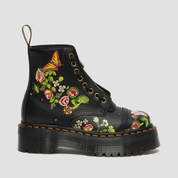 Dr. Martens | Sinclair Floral Bloom Leather Platform Boots - Picture 3 of 14
